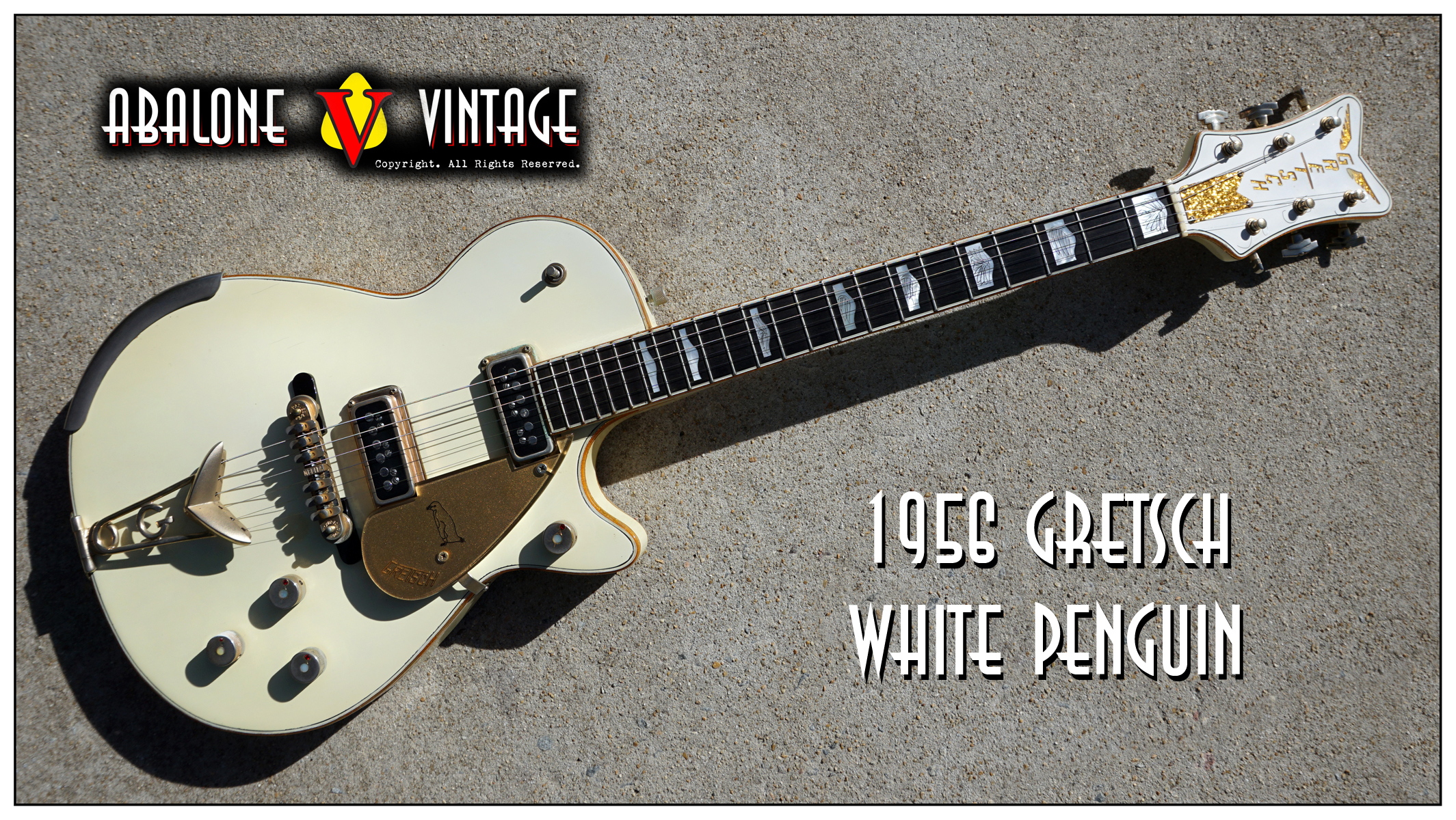 1956 Gretsch White Penguin guitar Original vintage mr clean