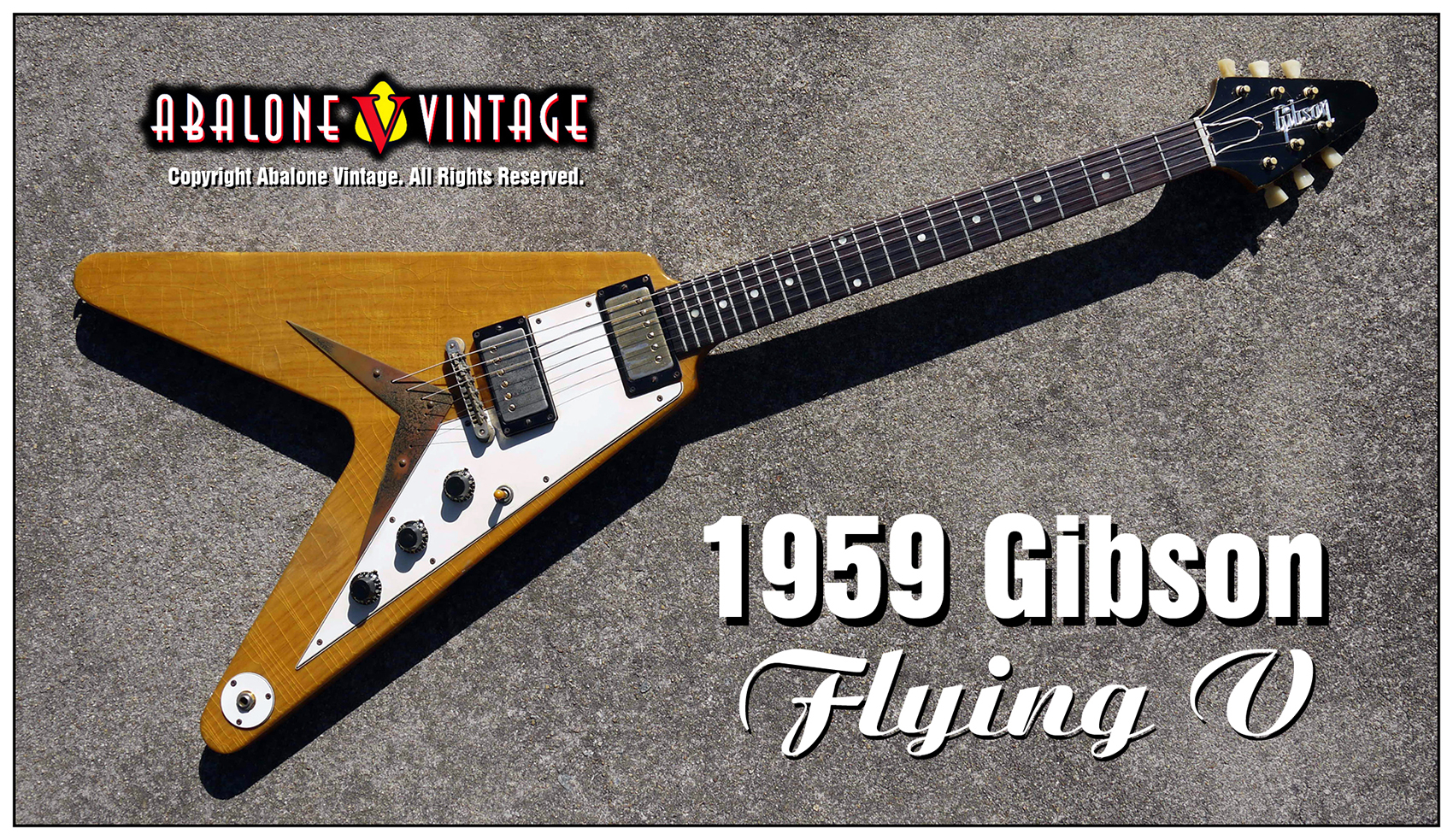 1959 Gibson Flying V guitar. Korina futuristic guitars. Explorer.