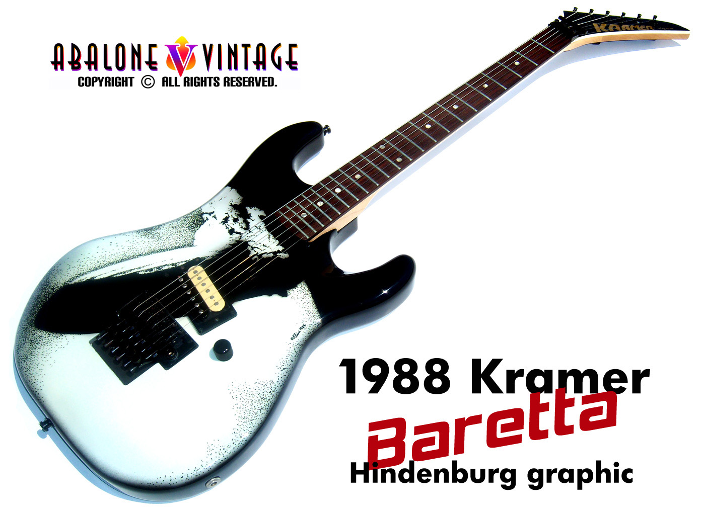 Kramer Dennis Kline graphic guitars hindenburg 1988 led zeppelin
